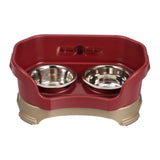 Deluxe Small Dog Cranberry raised Neater Feeder Dog Bowls
