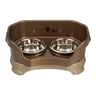 Deluxe Small Dog Bronze raised Neater Feeder Dog Bowls