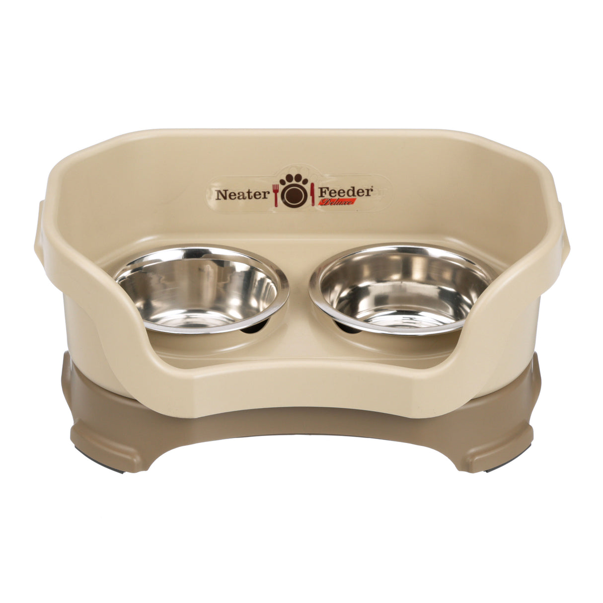 Deluxe Small Dog Cappuccino raised Neater Feeder Dog Bowls