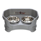 Deluxe Small Dog Gunmetal Grey raised Neater Feeder Dog Bowls