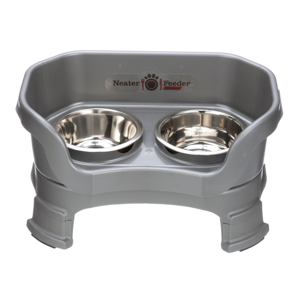 Deluxe Neater Feeder small in Gunmetal Grey with leg extensions