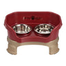 Deluxe Small Neater Feeder with leg extensions in Cranberry