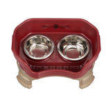 Deluxe Small Neater Feeder with leg extensions in Cranberry