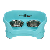 Deluxe Small Dog Aqua raised Neater Feeder Dog Bowls