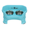 Neater Feeder Deluxe small with leg extensions in Aqua