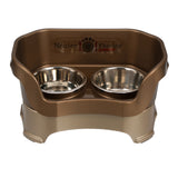 Deluxe Medium Dog Bronze raised Neater Feeder dog bowls