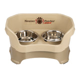 Deluxe Medium Dog Cappuccino raised Neater Feeder dog bowls