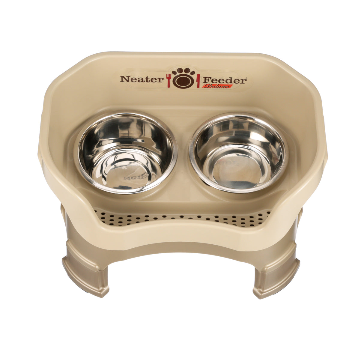Deluxe Medium Neater Feeder with leg extensions in Cappuccino