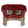 Deluxe Medium Neater Feeder with leg extensions in Cranberry with two stainless steel bowls against a white background.