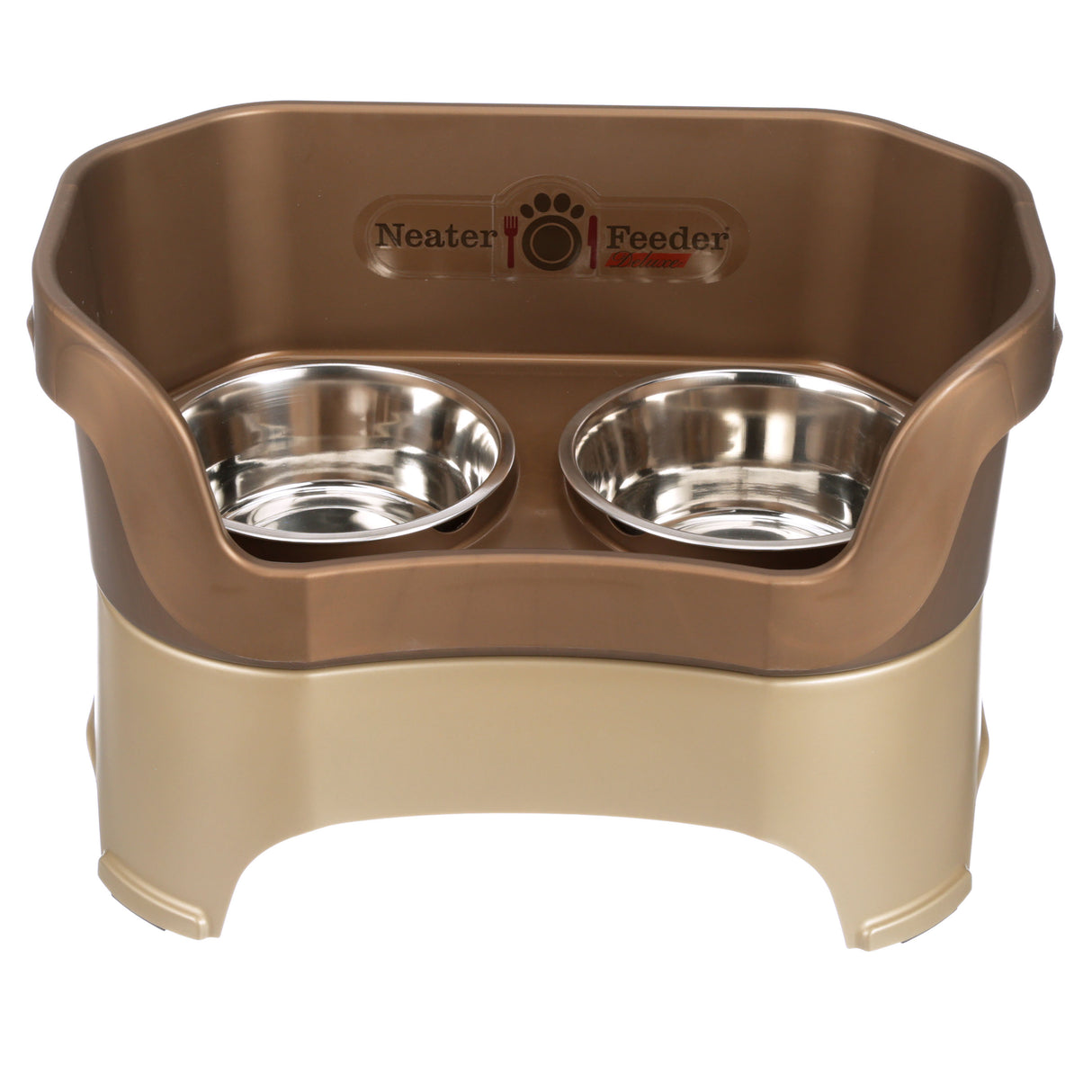 Deluxe Large Dog Bronze raised Neater Feeder dog bowls
