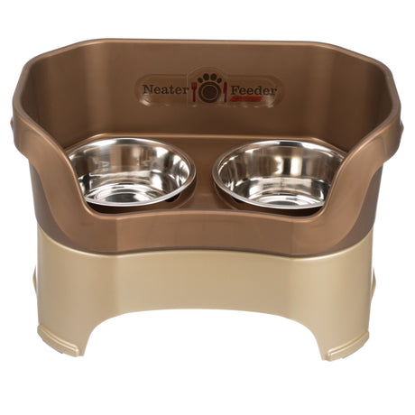 Deluxe Large Dog Bronze raised Neater Feeder dog bowls