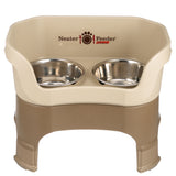 Deluxe large Neater Feeder in Cappuccino with leg extensions