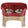 Deluxe Large Neater Feeder with leg extensions in Cranberry with two stainless steel bowls against a white background.