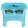 Deluxe Large Neater Feeder with leg extensions in Aqua with two stainless steel bowls against a white background.
