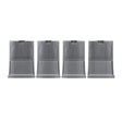 four gunmetal gray large leg extensions