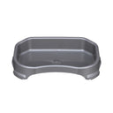 Small Little Big Bowl Cat in Gunmetal Grey front view on a white background.