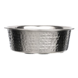 Side view of the Hammered Stainless Steel Bowl