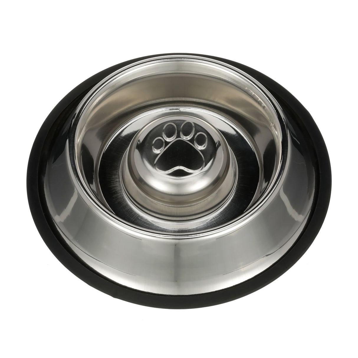 Non-Tip Stainless Steel Slow Feed Bowl