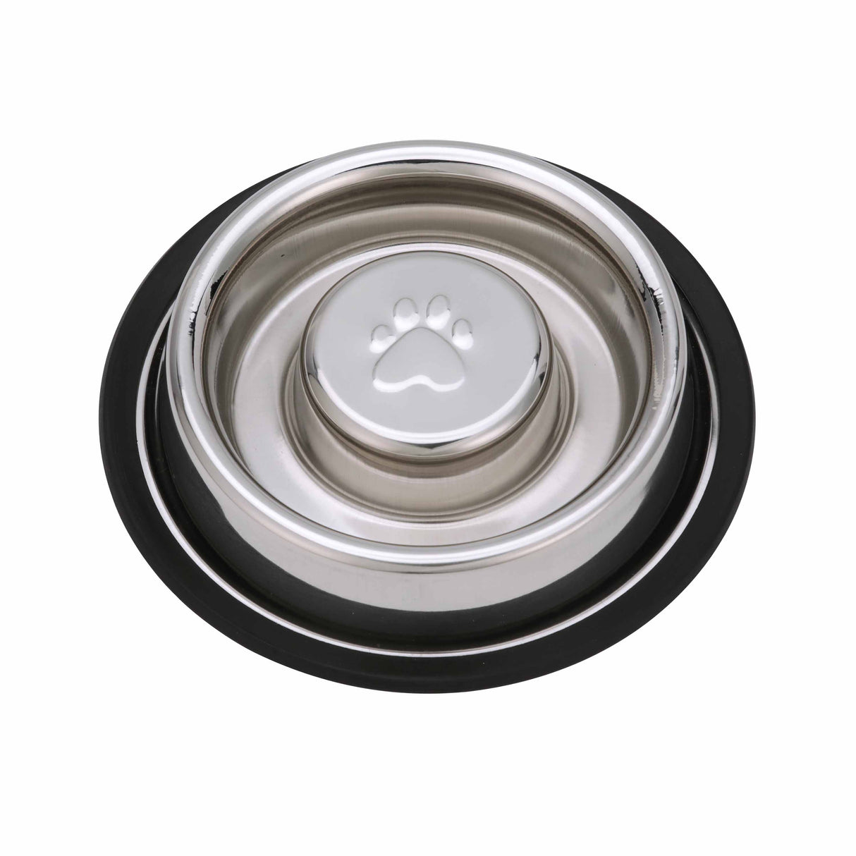 Neater Pet Brands Stainless Steel Slow Feed Bowl - Non-Tip & Non-Skid - Stops Dog Food Gulping, Bloat, Indigestion, and Rapid Eating (Small, 3/4 Cup)
