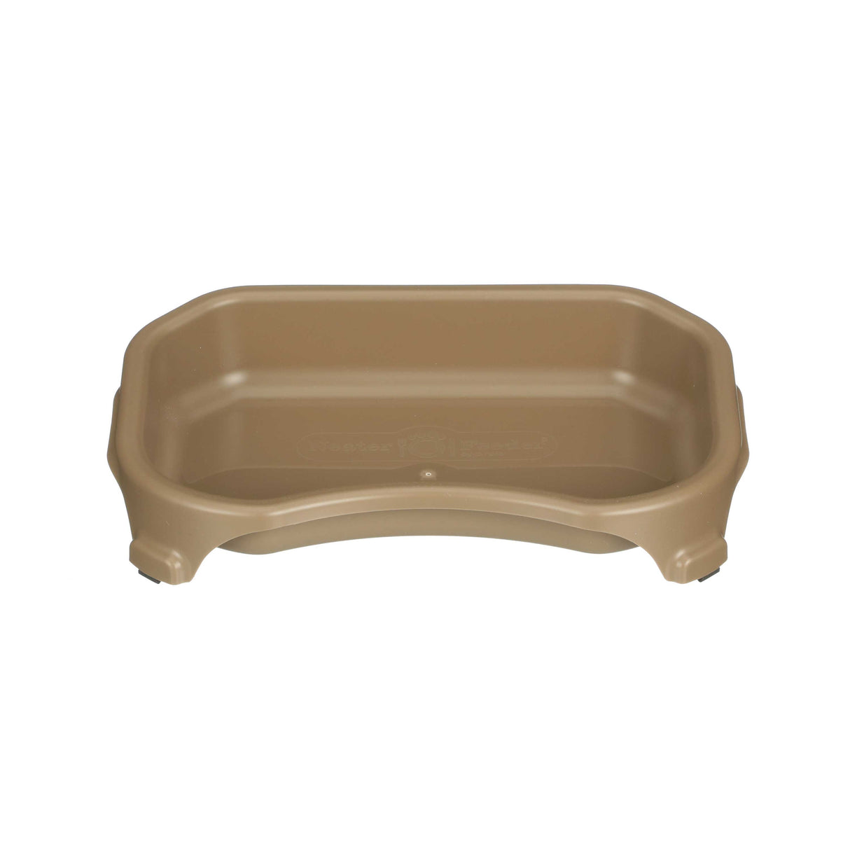 Neater Pets Big Bowl for Dogs - Plastic Trough Style Food or Water Bowl,  Champagne, 1.25 Gallon (160 oz.) 