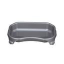 Small Little Big Bowl Cat in Gunmetal Grey front view on a white background.