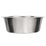 Side view of 16 cup stainless steel pet bowl