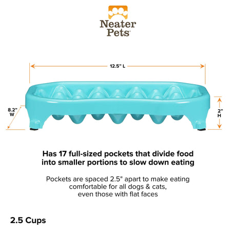 2.5 cup Neater Slow Feeder dimensions