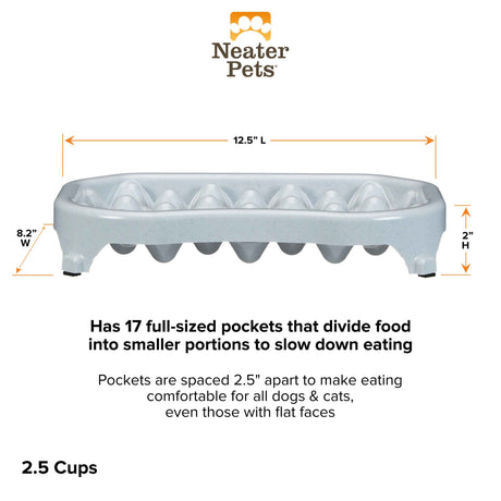 2.5 cup Neater Slow Feeder dimensions