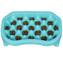 6 cup Aqua Neater Slow Feeder with food on a white background.