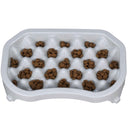 6 cup Vanilla Bean Neater Slow Feeder with food on a white background.