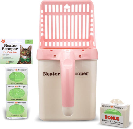 Pink Neater Scooper with 45 refill bags