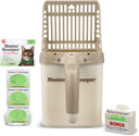 Neater Scooper with 60 bags in tan on a white background.