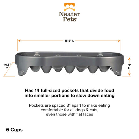 6 cup Neater Slow Feeder dimensions