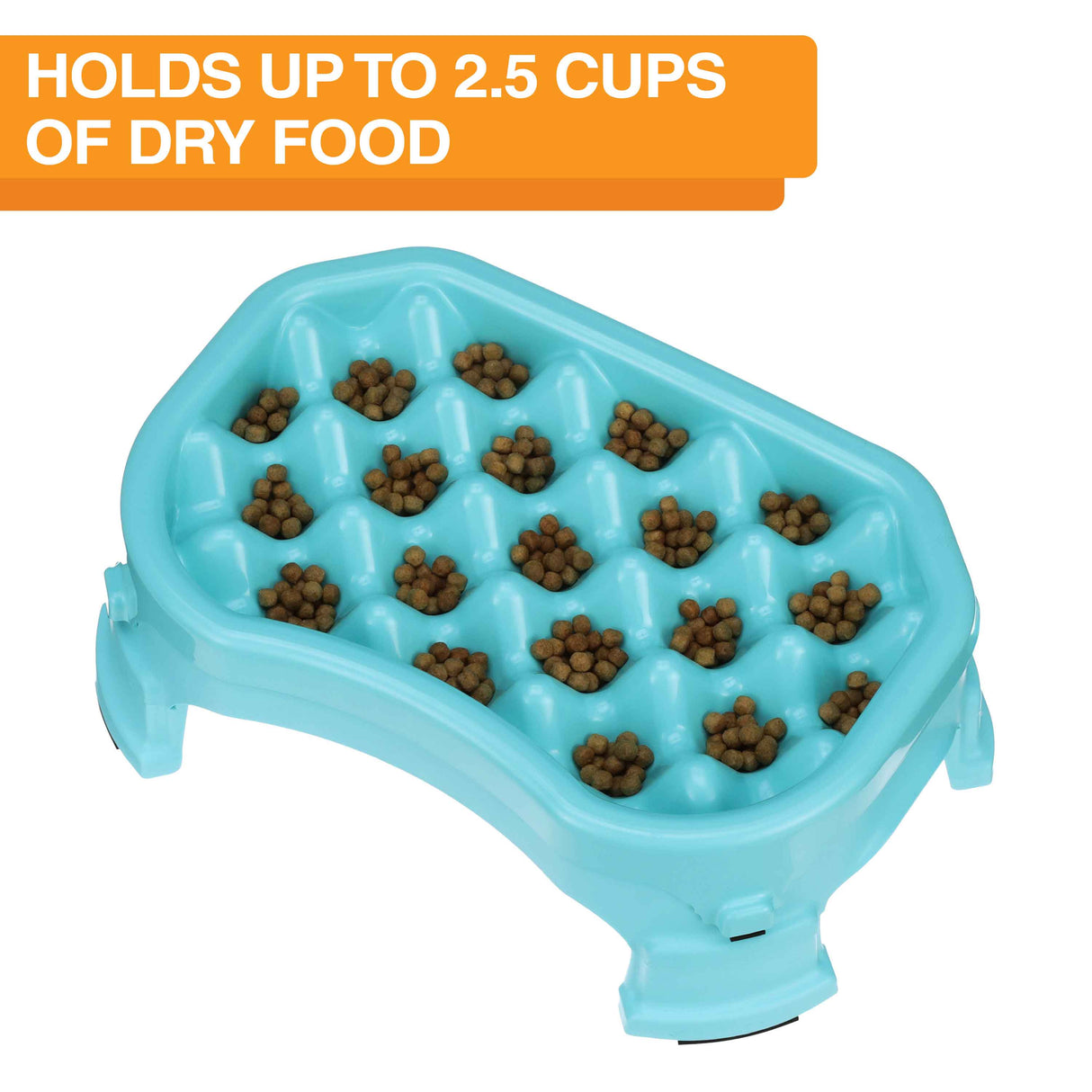 Capacity of the 2.5 cup Neater Slow Feeder