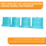 Medium Neater Feeder Deluxe Aquamarine Leg Extensions
