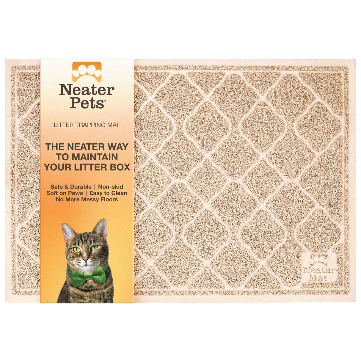 Beige Neater Pets Litter Trapping Mat front view