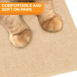 Beige mat comfortable on cat's paws