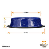16 ounce Blue Camping Bowl sizing guide 