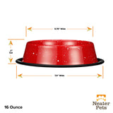 16 ounce Red Camping Bowl sizing guide.