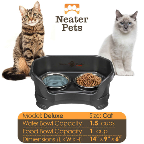 Bowl capacity and dimensions for Deluxe Neater Feeder