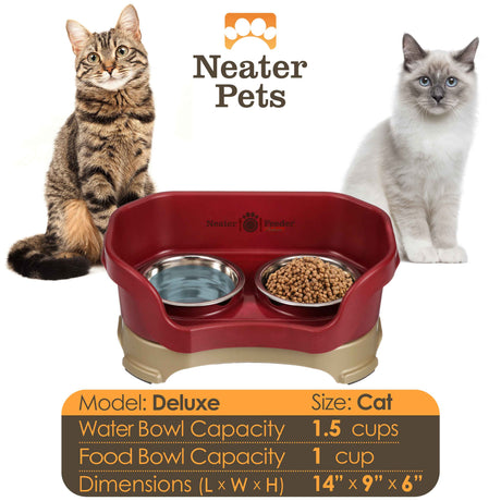 Bowl capacity and dimensions for Deluxe Neater Feeder