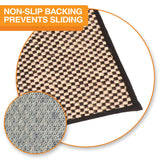 Checkered mat non-slip backing