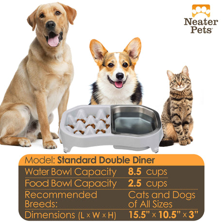 Dimensions and bowl capacity of the Double Diner