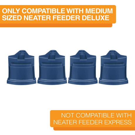 Medium Neater Feeder Deluxe Dark Blue Leg Extensions