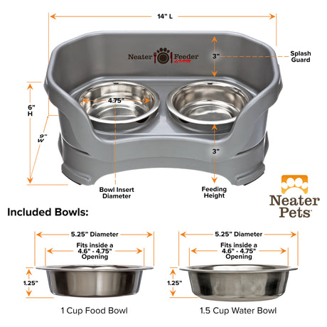 Dimension chart for Neater Feeder