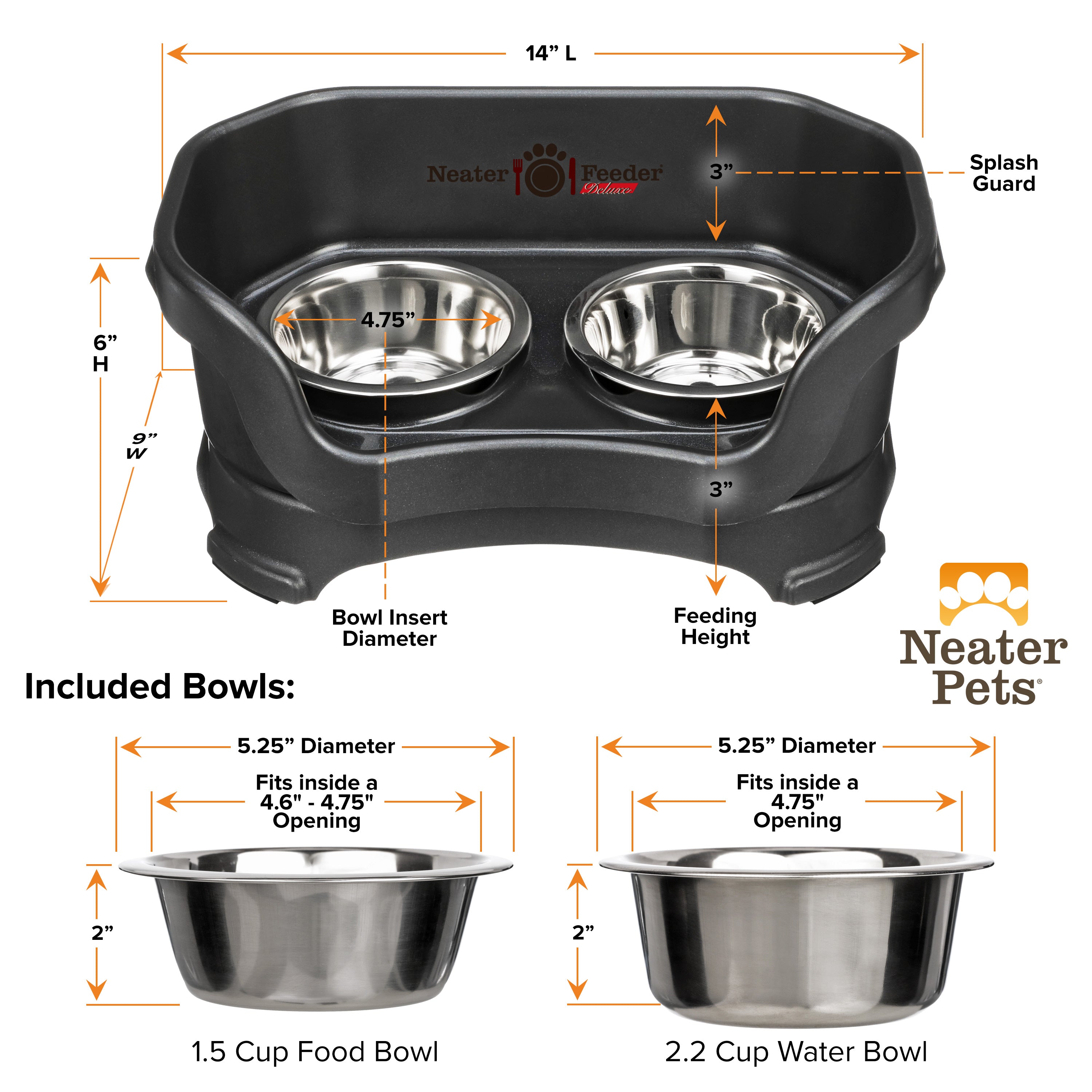 Water Bowl Neater Feeder Dog Bowl Slow Feeder Neater Feeder Deluxe