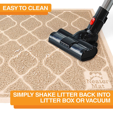 Neater Pets Litter Trapping Mat is easy to clean with a vacuum