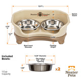 Dimensions of the Cappuccino Express Cat Neater Feeder