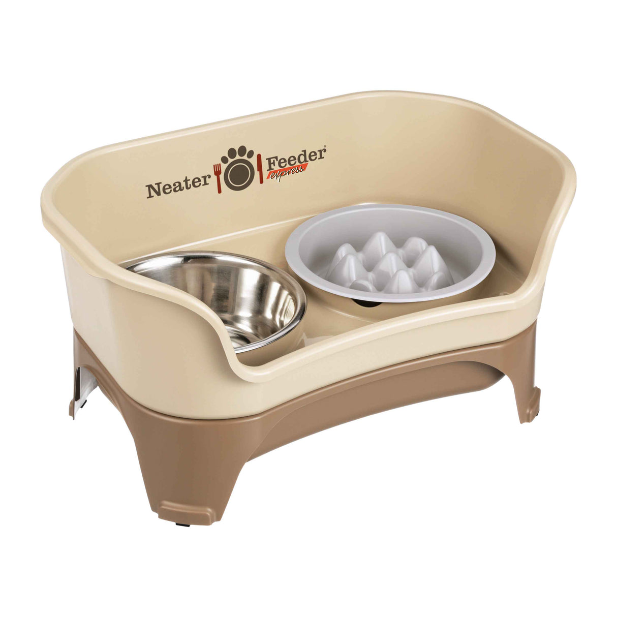 Neater Pets Neater Feeder Deluxe With Leg Extensions Mess-Proof Elevated  Food & Water Bowls for Large Dogs, Cappuccino 