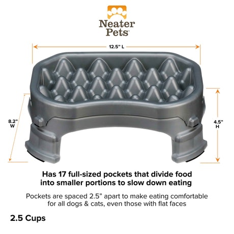 Raised Neater Slow Feeder dimensions